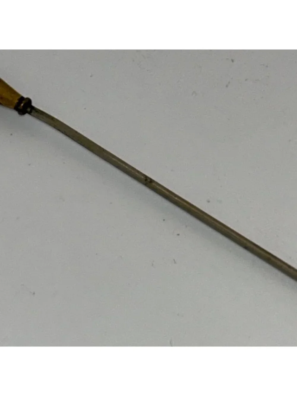 Antique Gold-Tone Hat Pin Victorian Edwardian 1900s Estate Millinery 10 inch